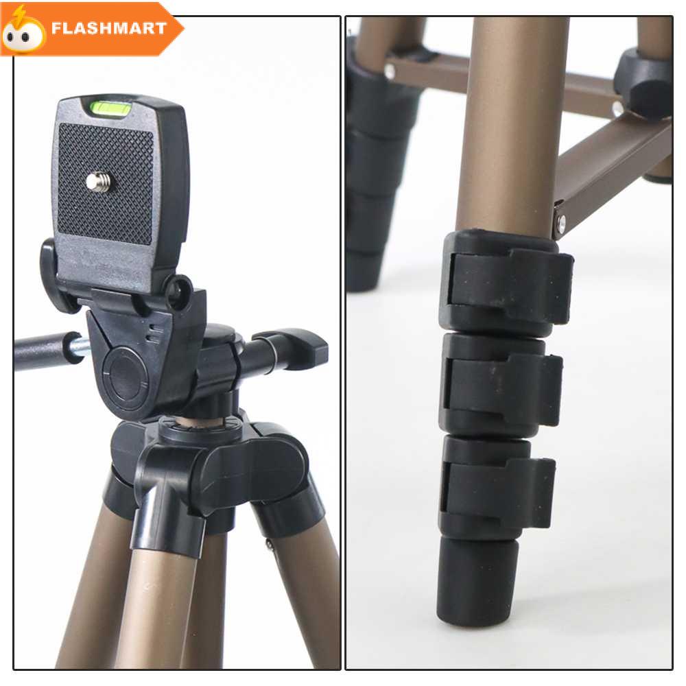 FLASHMART Weifeng Lightweight Tripod Stand 4-Section Aluminium - WT3130