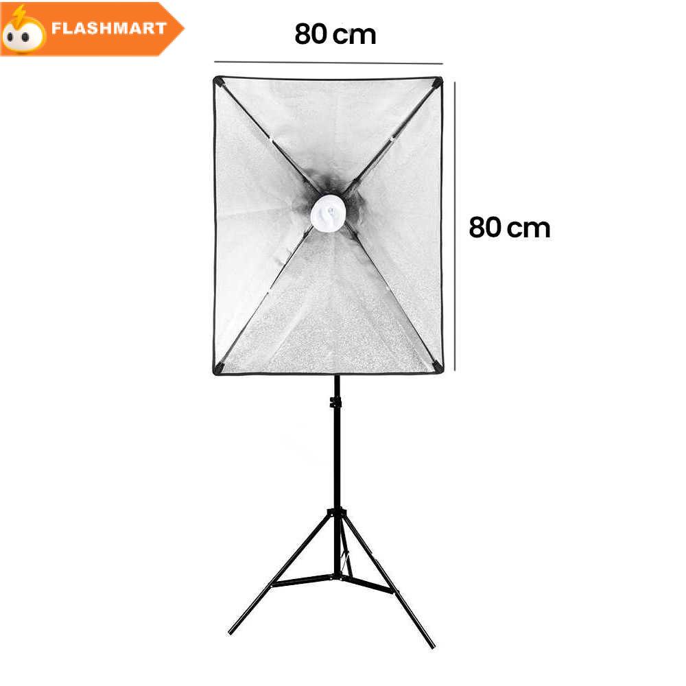 FLASHMART TaffSTUDIO Payung Softbox Reflektor 80x80cm E27 Single Socket - LD-TZ206