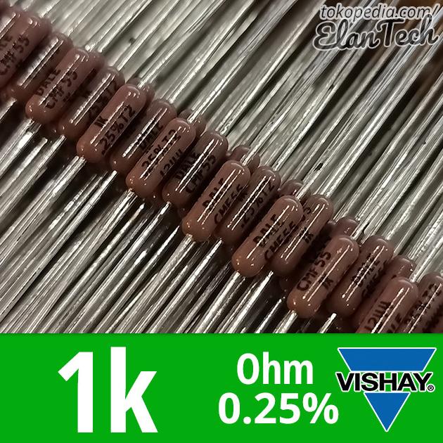 Resistor 1k 0.25% Vishay Dale CMF55 1 Kilo Ohm 0.25W Elan73c Segera Beli