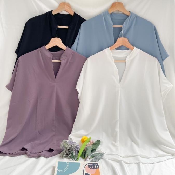 BLOUSE WANITA DARCY ATASAN WANITA JUMBO ATASAN WANITA LENGAN PENDEK