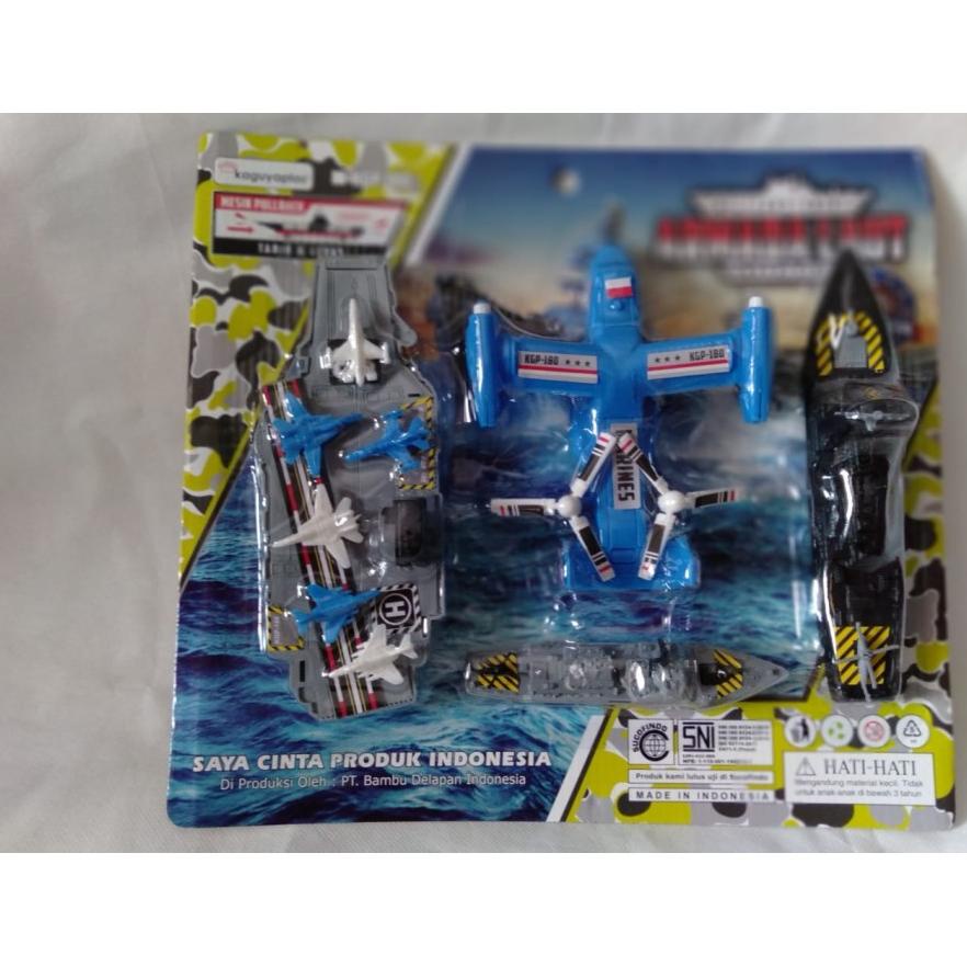 MAINAN FIGURE PESAWAT ARMADA LAUT KGP 180 / KAPAL LAUT SET PULLBACK MAFIA JAMBU