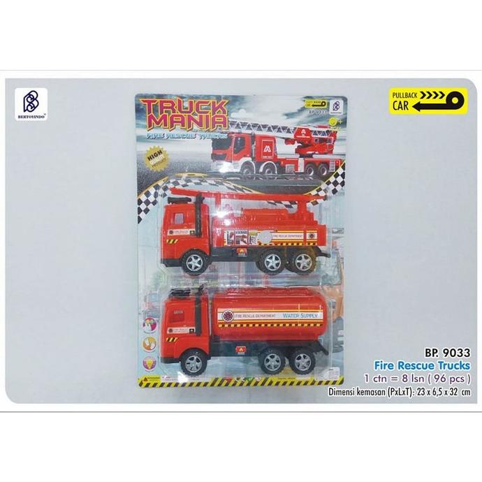 MAINAN ANAK TRUCK MANIA FIRE RESCUE TRUCKS BP 9033 SNI MAFIA JAMBU