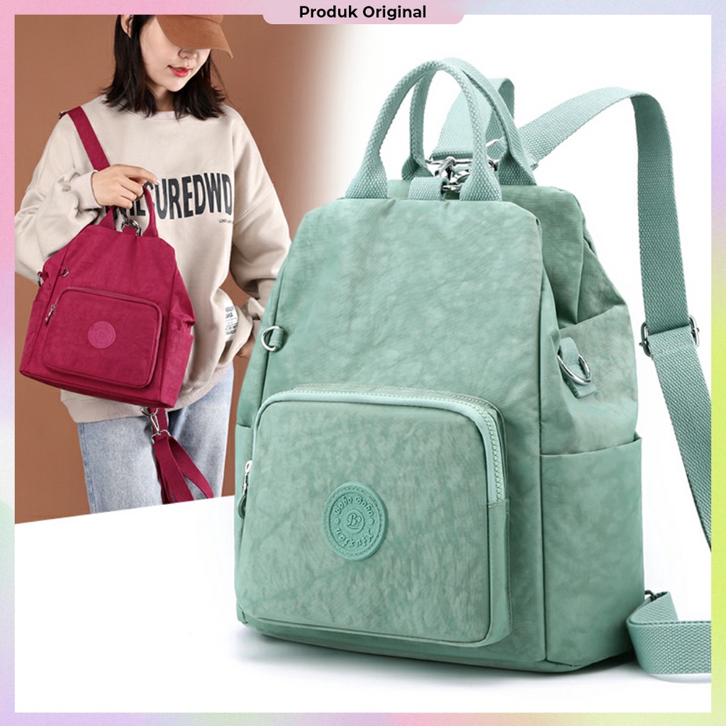 Tas ransel BOBO FASHION 66109-1 Ransel wanita Original Import tas polyester waterproof wanita