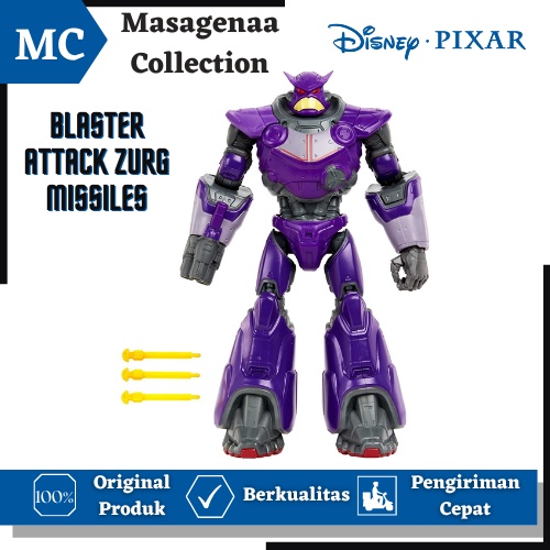 Main Mainan Blaster Attack Zurg Missiles Disney Pixar Buzz Lightyear Action figure Figur Set Origina