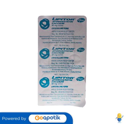 LIPITOR 40 MG BLISTER 10 TABLET