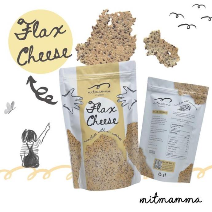 

Mitmamma Cracker Momster Flax Cheese 120gr SUPERFOOD