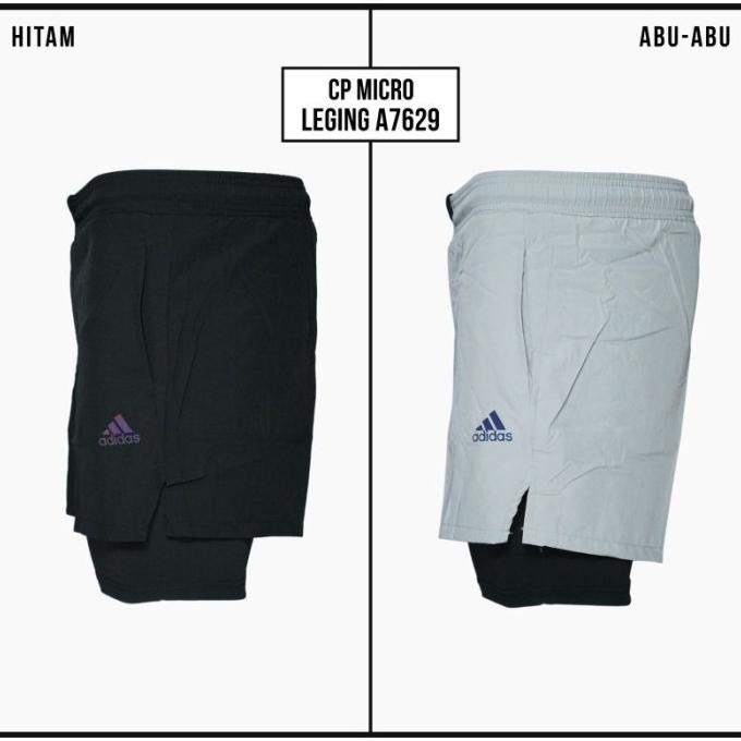 Celana Pendek Pria Double Layer Legging Training Gym Grade Ori Fitness