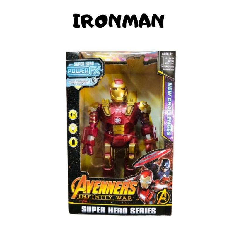 MAINAN ROBOT IRON MAN ,SPIDERMAN & CAPTAIN AMERICA AVENGERS BISA GERAK EJ 810 MAFIA JAMBU