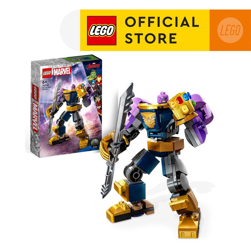 LEGO Marvel Thanos Mech Armor 76242 Building Toy Set (113 Pieces) Super Heroes Toys (6 Tahun+)