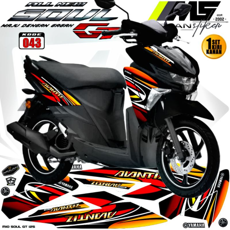 Decal Sticker Striping Variasi Mio Soul Gt 125 2015-2023 New Yamaha Mio Soul Gt 125 Led Yamaha Ego A