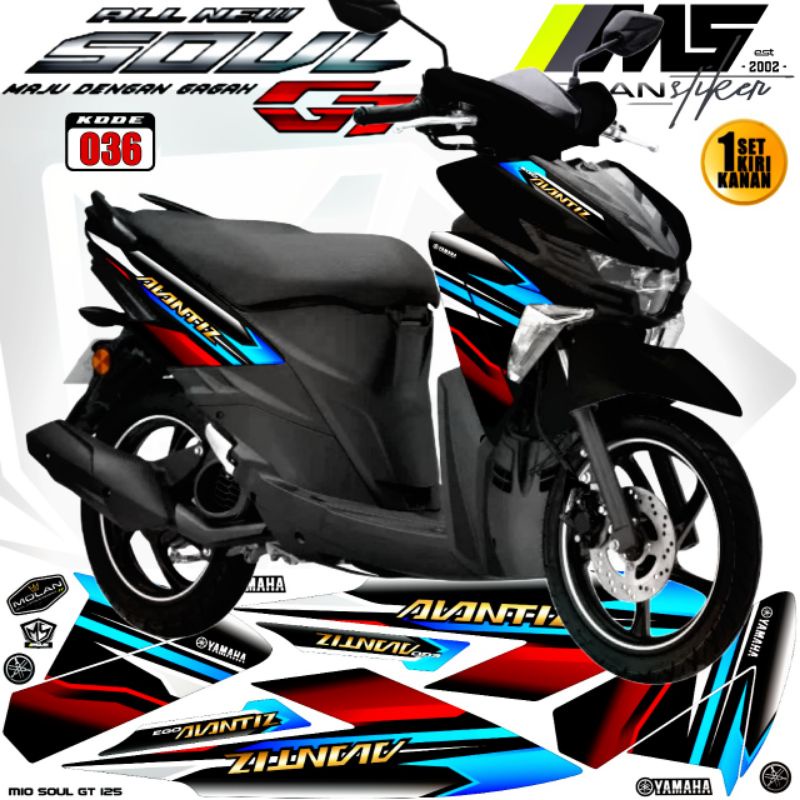 Decal Sticker Striping Variasi Mio Soul Gt 125 2015-2023 New Yamaha Mio Soul Gt 125 Led Yamaha Ego A