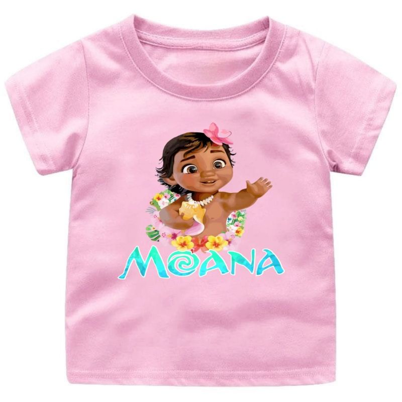 Baju Kaos Usia 1-12Tahun BABY MOANA CUTE