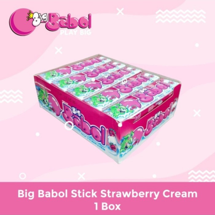 

Permen Karet Big Babol Stick Strawbery Cream