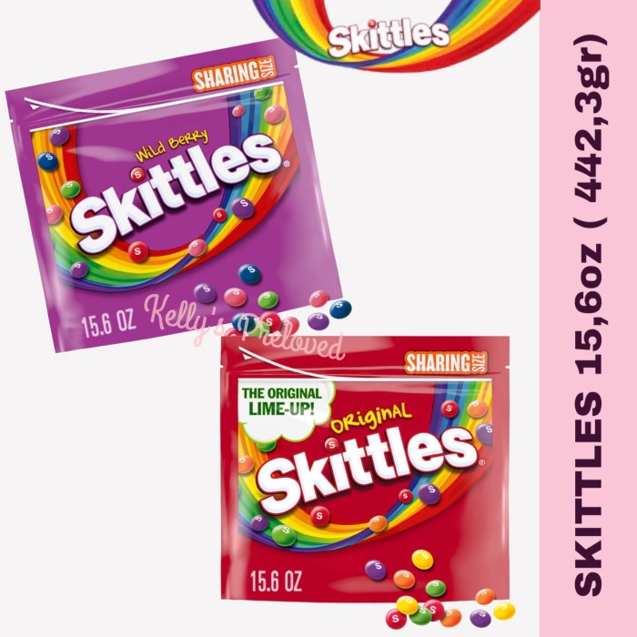 

SKITTLES CANDY SHARING SIZE 15,6 OZ ORIGINAL WILD BERRY 442 gr USA