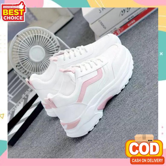 Sneakers Remaja Tanggung Korea Putih Hitam Branded Kekinian Murah Sepatu Sekolah Remaja Perempuan Te