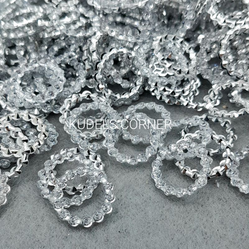 20pcs mote tempel/ mote jahit bulat/ lingkaran 15mm