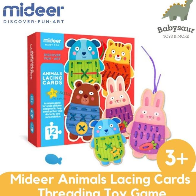 Diskon Spesial Mideer Animal Lacing Card Kerajinan Tangan Belajar Menjahit Anak Terlaris