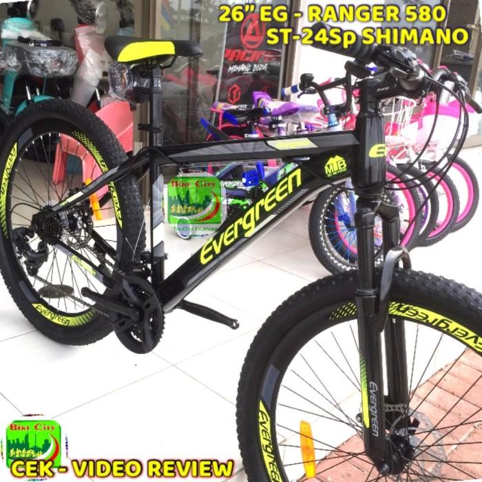 Terlaris Sepeda Mtb 26 Evergreen Ranger 580 24Sp Steel Freeongkir Jabodetabek