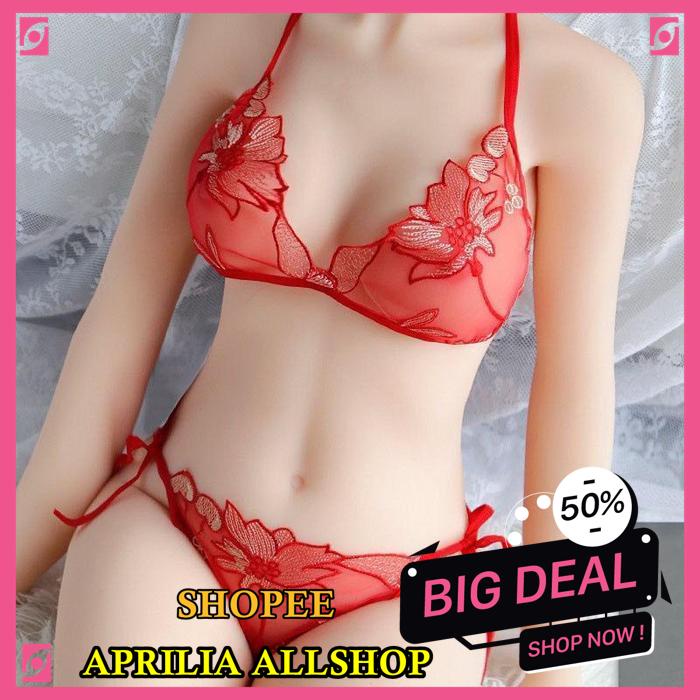SET LINGERIE SEXY WANITA RENDA TEDDY BABYDOLL COSPLAY BIKINI BRA DAN THONG (UKURAN BESAR) B11 HIGHT 
