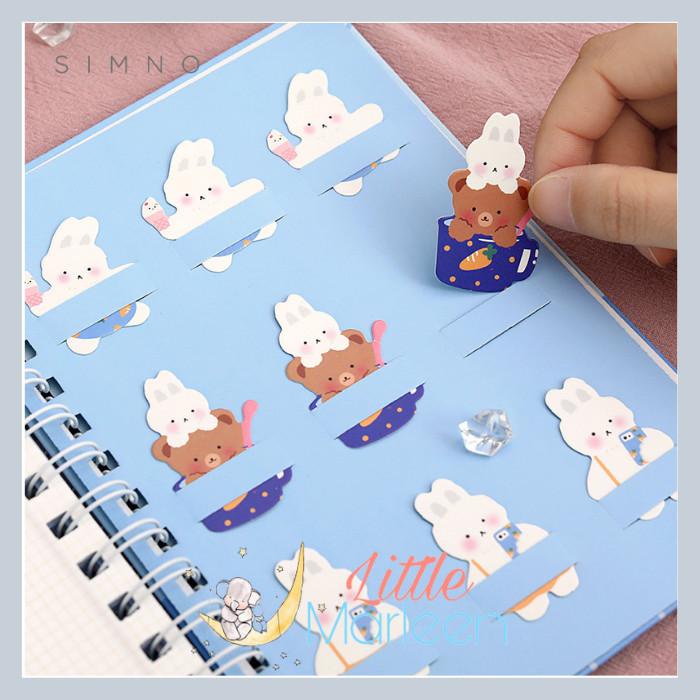 

Notebook Ring Rabbit Bear / Jurnal agenda Buku tulis anak / Planner