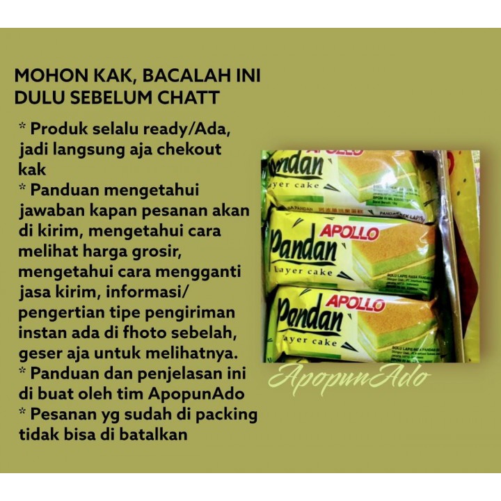 Apollo Bolu Pandan 18 G isi 24/kotak.d