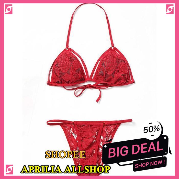 BRA SEXY LINGERIE BRA G STRING SET BIKINI RENDA TRANSPARAN THONG B053 BEST SELLER 