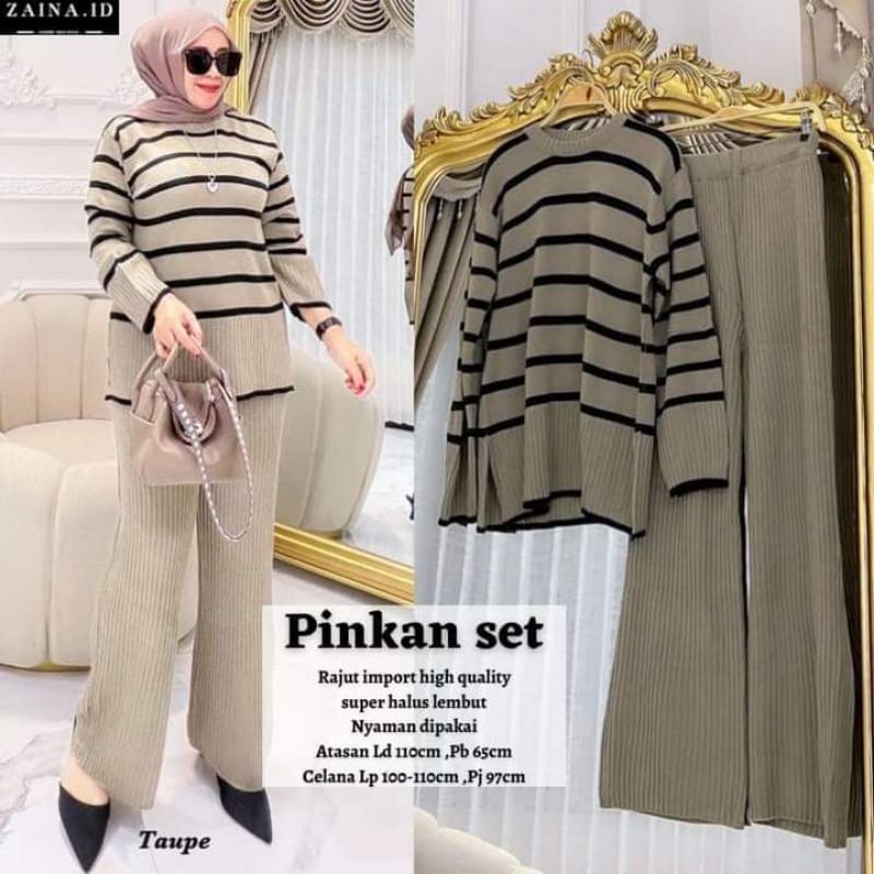 PINKAN SET BY ZAINA.ID// Rajut import high quality// Bisa cod