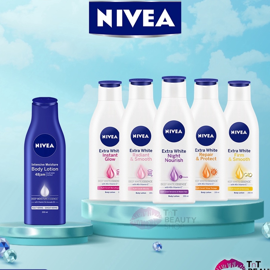 【F⚡ASH SALE✅】 NIVEA Body Lotion Extra White 200ML | Body Lotion | Body Creme | Radiant Smooth | Inst
