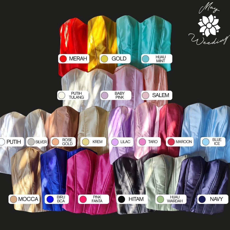[KODE ARDEY] Kamisol Satin Pengantin