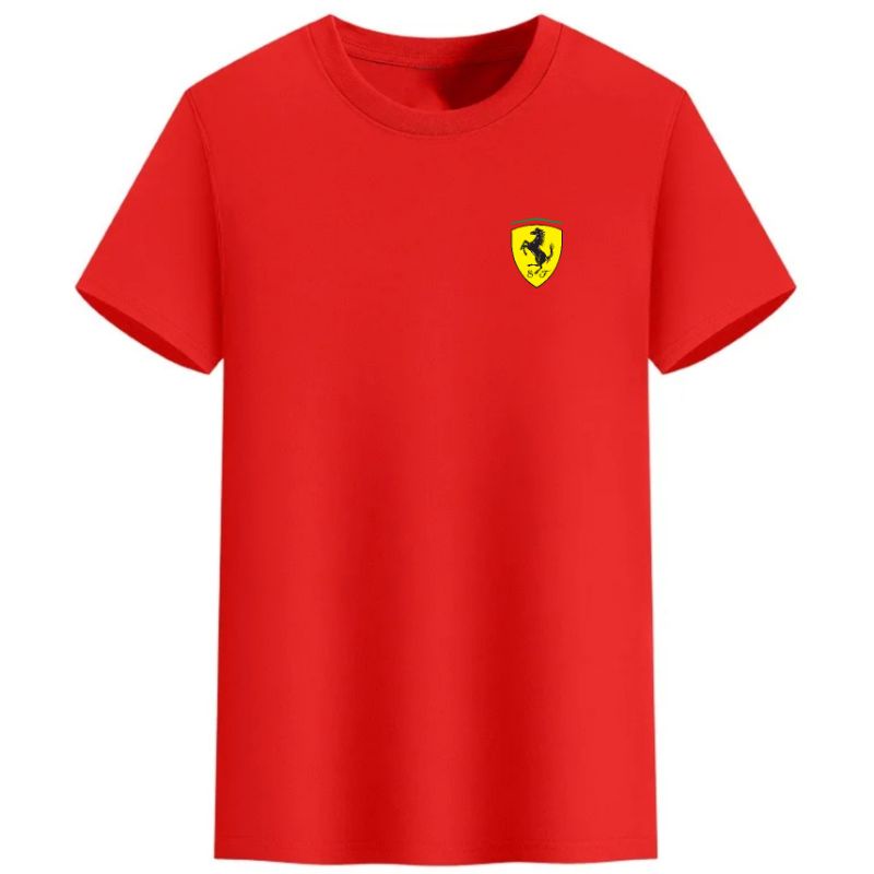 Baju Kaos Pria Ferrari Dtf Pakaian Atasan Lelaki Baju Oblong Cowok Lengan Pendek Cod