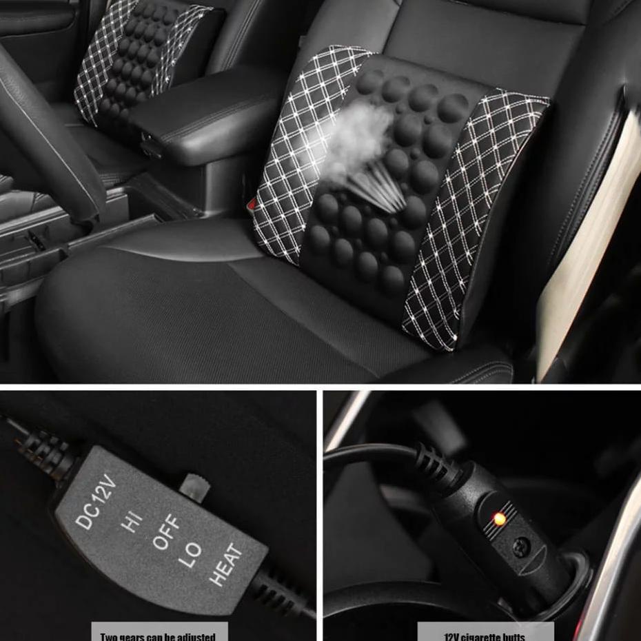 Bantal Punggung Elektrik Mobil Bantal Sandaran Pijat Punggung