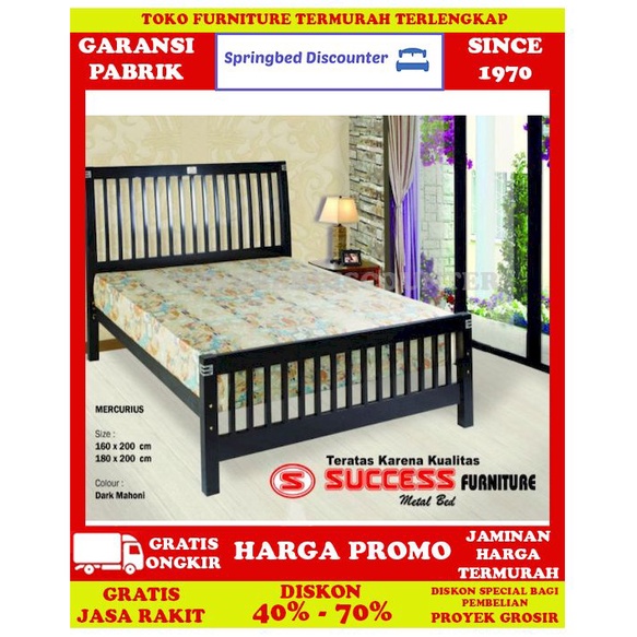 Ranjang Besi Tempat Tidur Dipan Divan Rangka Success Mercurius 180x200