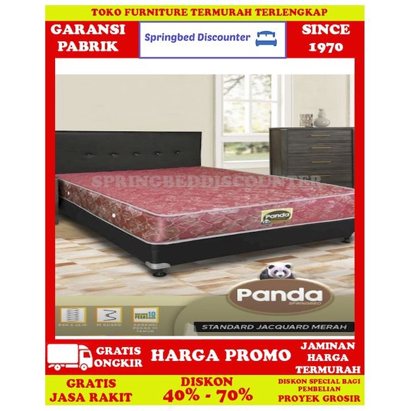 Springbed Spring Bed Javaland Panda Standard Jqd Red 160x200 Kasur Sj