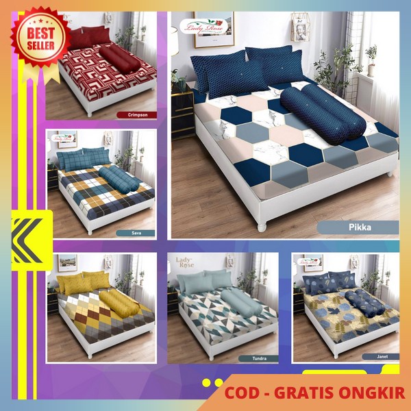 Sprei Aesthetic 180X200 160X200 120X200 90X200 Spre Korean Style Homesleeping Anti Geser Seprei Vira