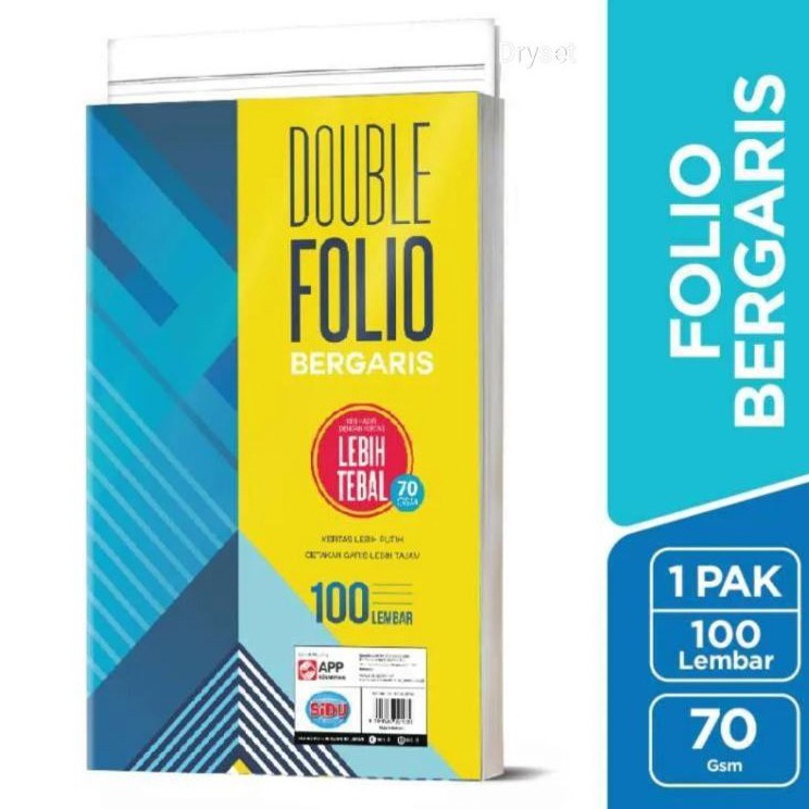 

Gratis Packing Kertas Double Folio Bergaris Sinar Dunia 100 Lembar