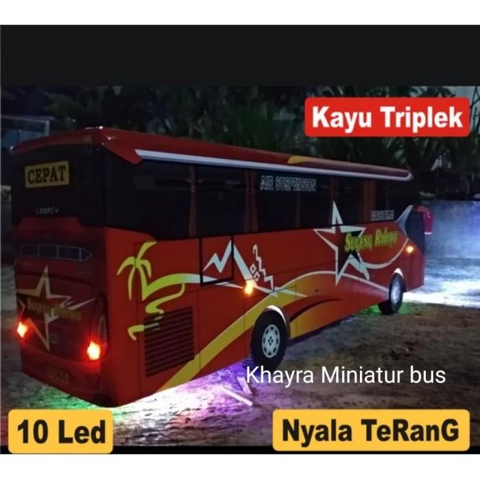 Miniatur Bus Bis / Mainan Bus Bis Shd Sugeng Rahayu Plus Lampu
