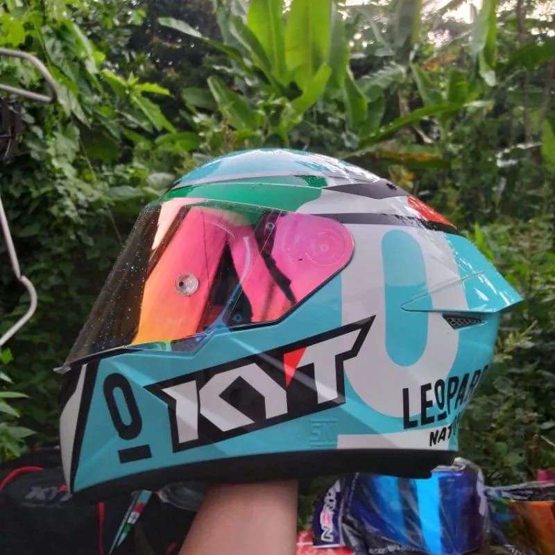 HELM KYT TT COURSE DALLA PORTA LEOPARD PAKET GANTENG
