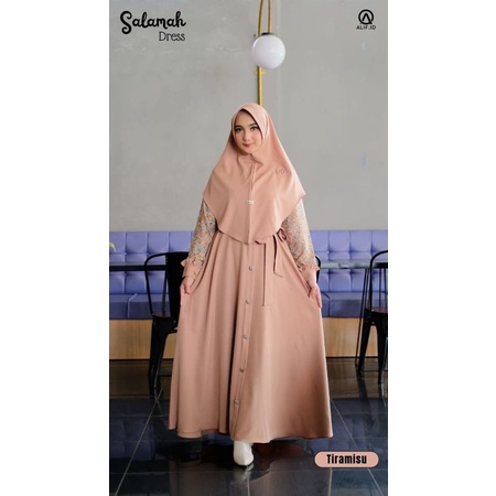 COD GAMIS/DRESS SALAMAH FLOWERY by Alif.id