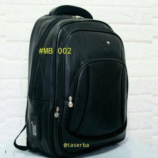 LAI236 Tas Backpack Laptop Platinum Leather Classic Ransel Montblanc MB 002 *