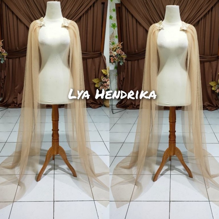 [KODE YKTQR] Sayap gaun pengantin kain tule