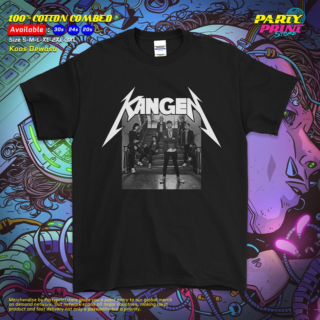 Partyprintstore Kaos Pria Kangen Band Metallica