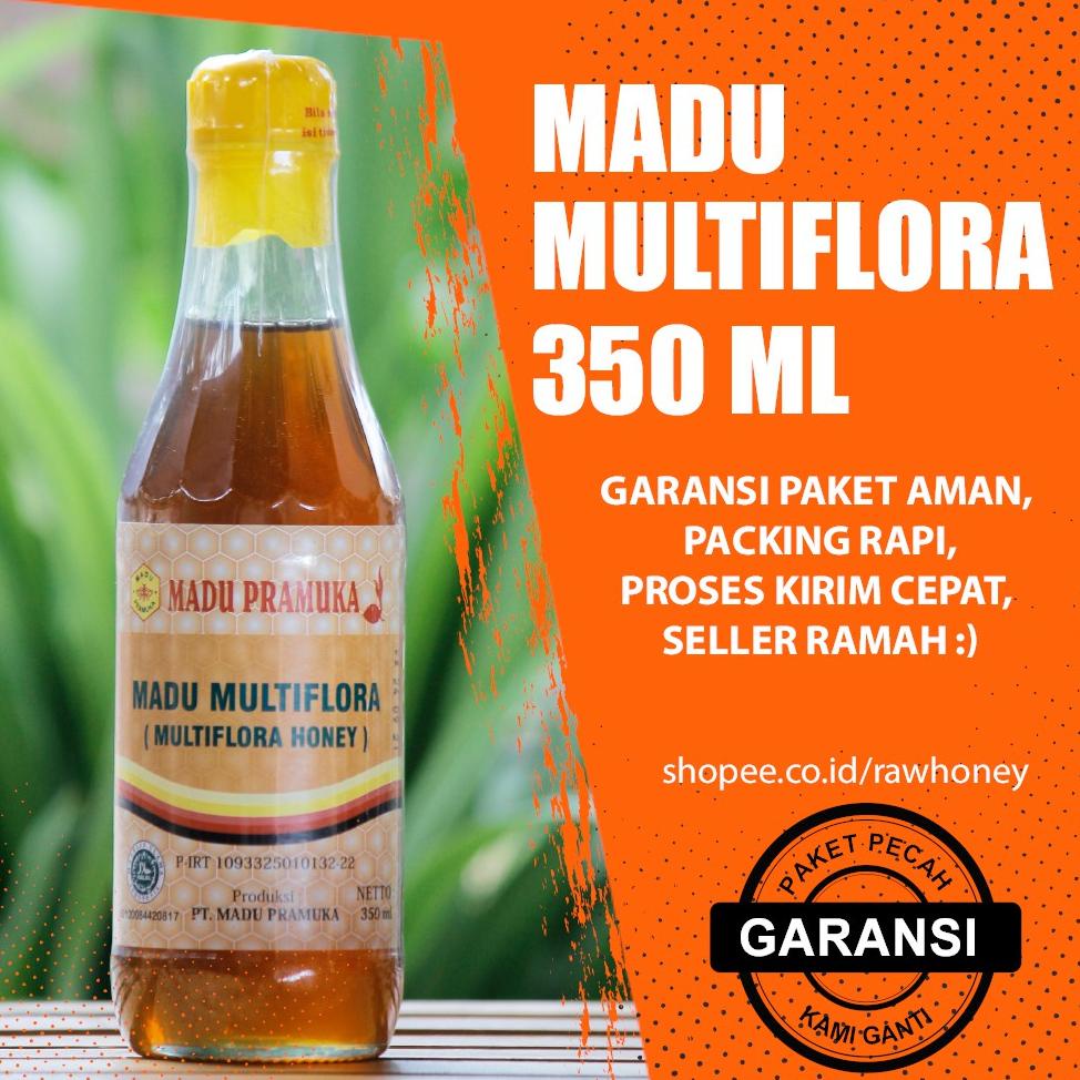 

Madu Multiflora Pramuka 350ml - Madu Pramuka - madu Asli Murni Alami - Raw Honey original Best Seller