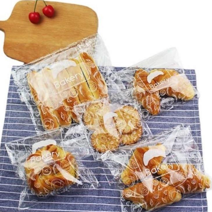 `ZWh Home Baking Kantong Plastik OPP Roti isi 100pcs / Kemasan Kue Bakery / Plastik Packing Roti / P