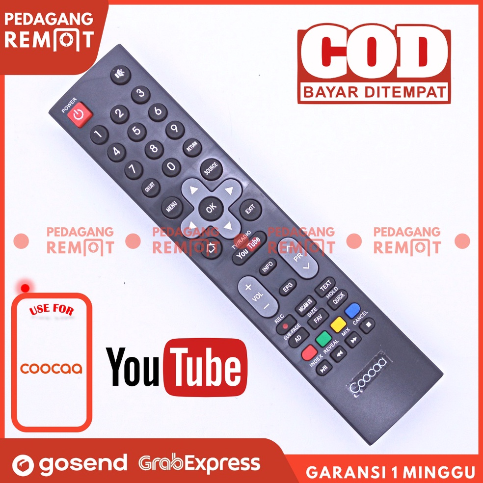 Terlaris.. Remote TV Coocaa Android Smart TV Slim Infinity Remot TV Coocaa 32S5C 40S5C DDD