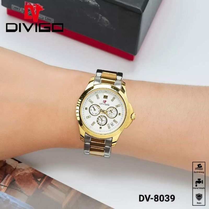 Jam Tangan Divigo 8039 Original Stainliss Steel Wanita Terlaris