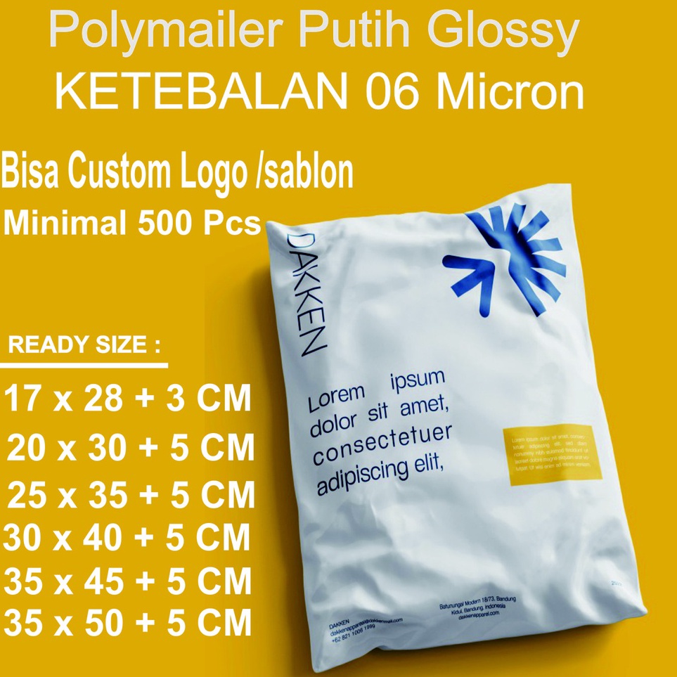 

Hot Popular Plastik Polymailer Packing Olshop 25 X 35 + 5 Isi 100pcs 0,6 Micron