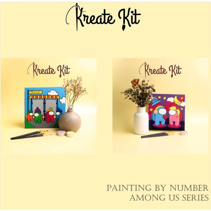 

Best Seller Paint By Number 20X20Cm Cartoon Series Among Us [Kreate Kit] Painting