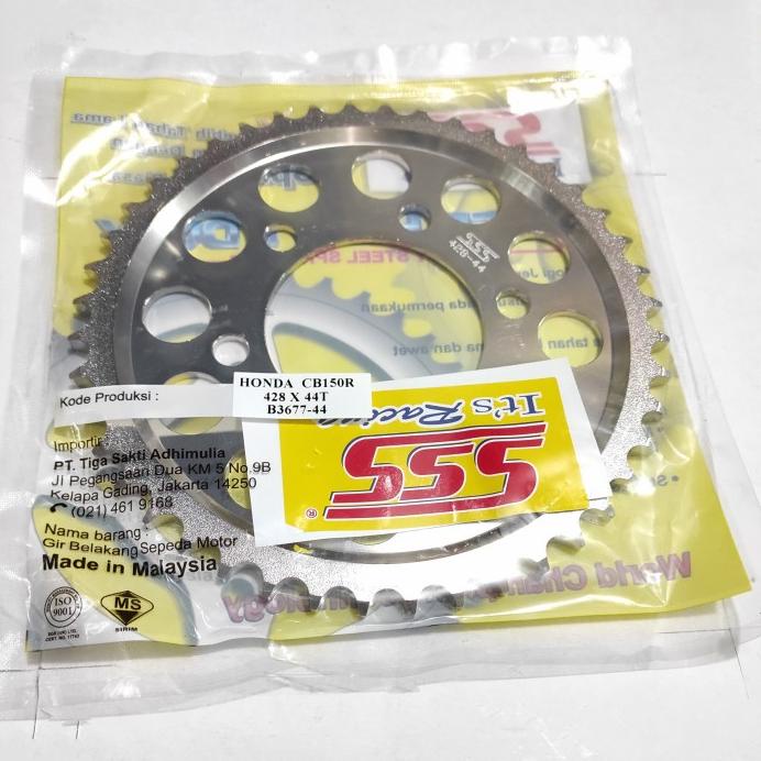 GEAR BELAKANG SSS 428 CB150R NEW/CBR150 NEW 41T - 45T REAL