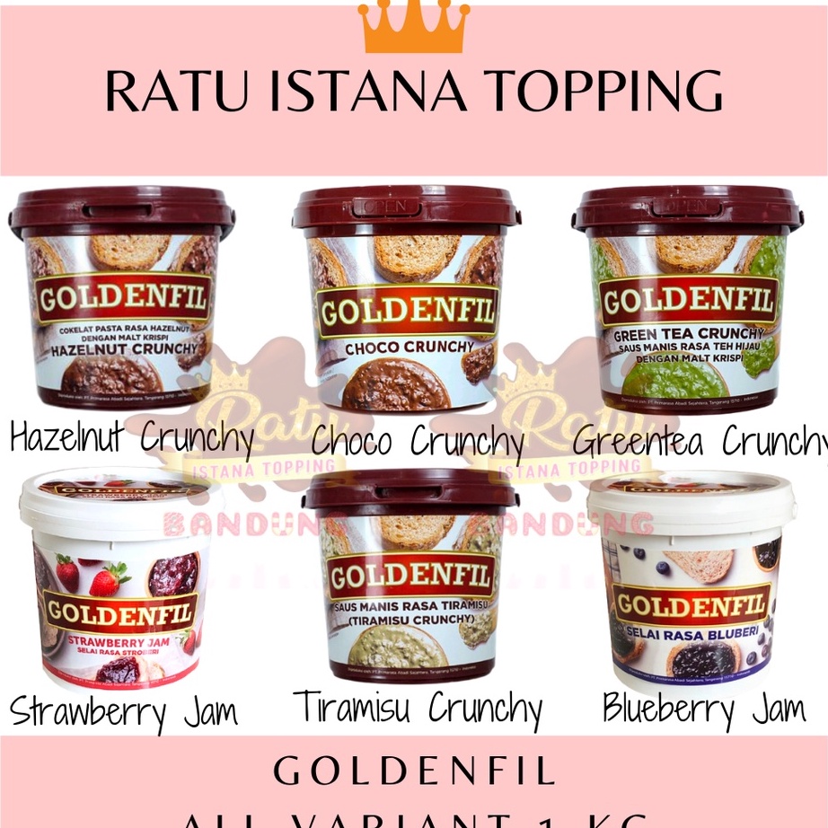 

Terbaru ⭐✔️ GOLDENFIL CHOCO CRUNCHY 1KG-MILK-HAZELNUT-TIRAMISU-SELAI COKLAT MATCHA RENYAH-SELAI ROTI BAKAR