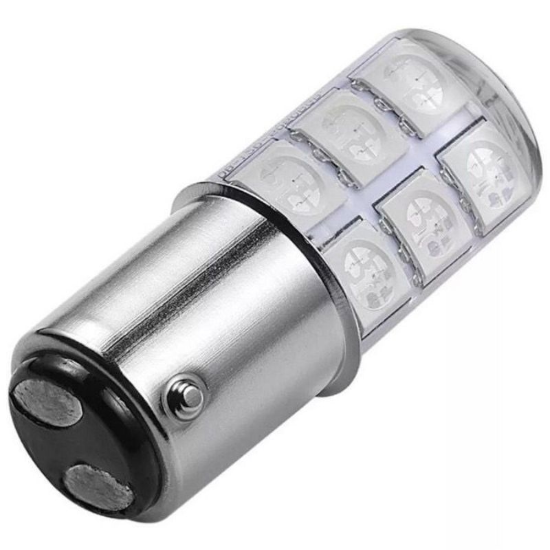 Lampu Rem Stoplamp Stopled Bayonet 1157 12 Smd 5050 2 kaki RGB R053